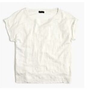JCrew Women’s Linen Rolled Cuff T-Shirt